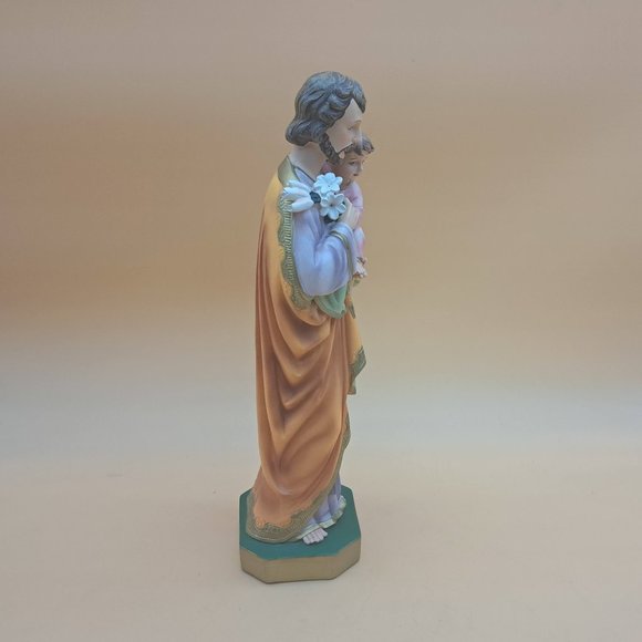 Resin Statue of Saint Joseph and the Infant Jesus - Picture 4 of 10